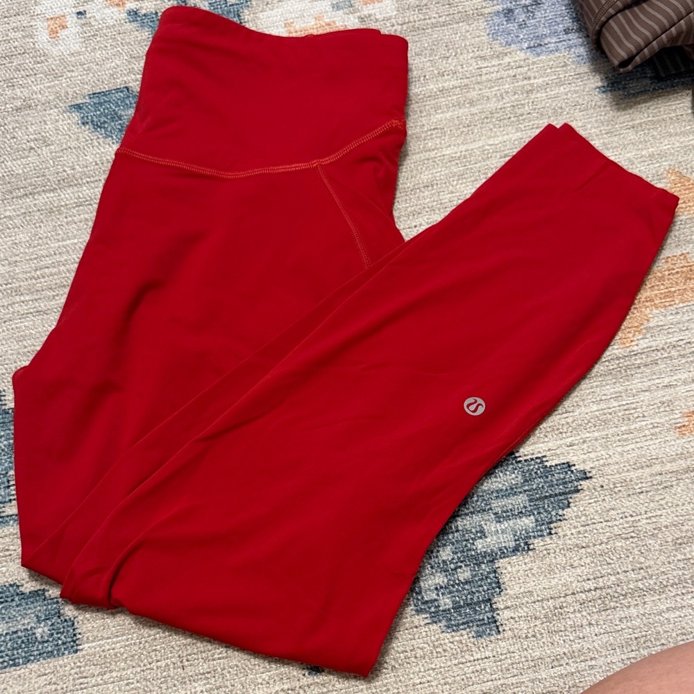lululemon athletica Dark Red Base Pace Leggings